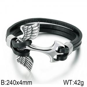 Leather Bracelet - KB79597-BD