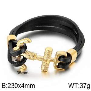 Leather Bracelet - KB79598-BD