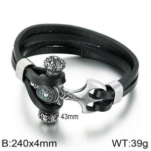 Leather Bracelet - KB79599-BD