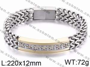 Stainless Steel Gold-plating Bracelet - KB80107-BD