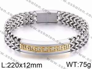Stainless Steel Gold-plating Bracelet - KB80110-BD