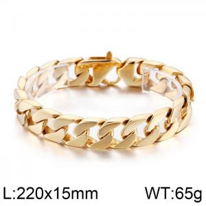 Stainless Steel Gold-plating Bracelet - KB80114-BD