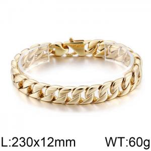 Stainless Steel Gold-plating Bracelet - KB80117-BD