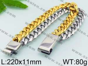 Stainless Steel Gold-plating Bracelet - KB80458-BD