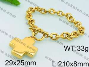 Stainless Steel Gold-plating Bracelet - KB80805-Z