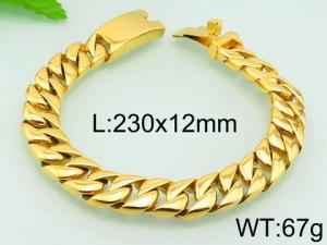 Stainless Steel Gold-plating Bracelet - KB81407-BD