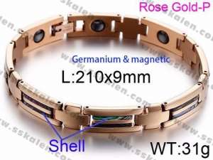 Stainless Steel Rose Gold-plating Bracelet - KB81499-K