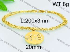 Stainless Steel Gold-plating Bracelet - KB81719-Z