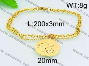 Stainless Steel Gold-plating Bracelet - KB81727-Z