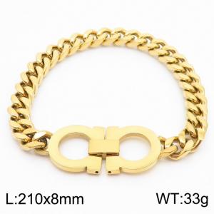 Stainless Steel Gold-plating Bracelet - KB81837-K