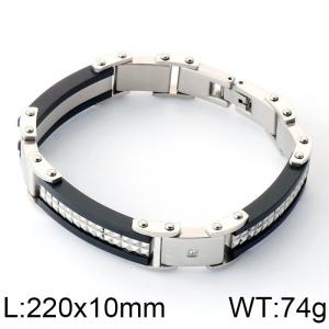 Stainless Steel Black-plating Bracelet - KB82687-K