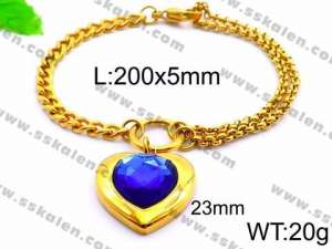 Stainless Steel Gold-plating Bracelet - KB83338-Z