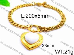 Stainless Steel Gold-plating Bracelet - KB83340-Z
