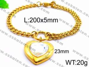 Stainless Steel Gold-plating Bracelet - KB83342-Z