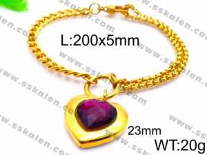 Stainless Steel Gold-plating Bracelet - KB83353-Z
