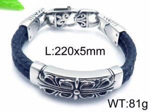 Leather Bracelet - KB83357-BD
