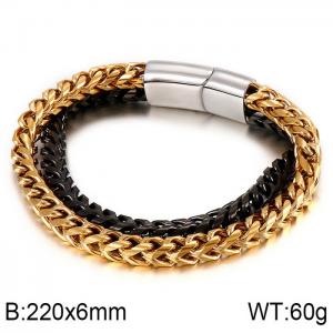 Stainless Steel Gold-plating Bracelet - KB83359-BD