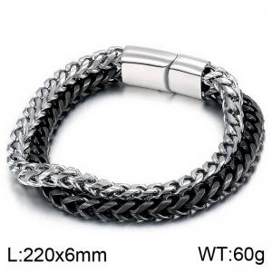 Stainless Steel Black-plating Bracelet - KB83361-BD