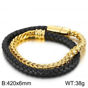 Stainless Steel Gold-plating Bracelet - KB83366-BD