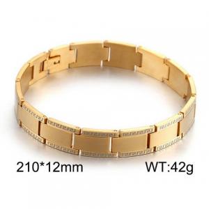 Stainless Steel Gold-plating Bracelet - KB83565-K