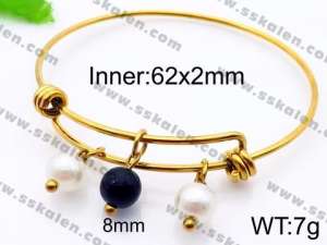 Stainless Steel Gold-plating Bangle - KB83604-Z