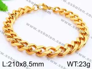 Stainless Steel Gold-plating Bracelet - KB83607-Z