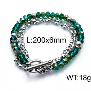 Stainless Steel Stone Bracelet - KB84032-Z