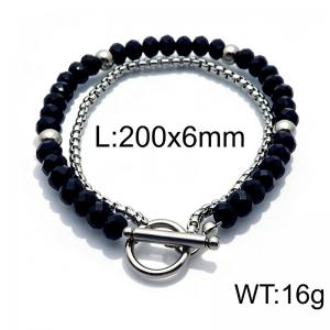 Stainless Steel Stone Bracelet - KB84035-Z