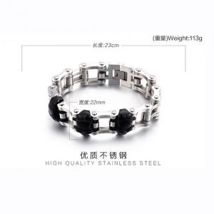 Stainless Steel Bicycle Bracelet - KB84648-BD