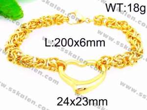 Stainless Steel Gold-plating Bracelet - KB85042-Z