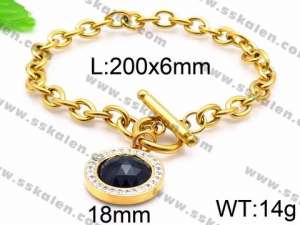 Stainless Steel Stone Bracelet - KB85217-Z