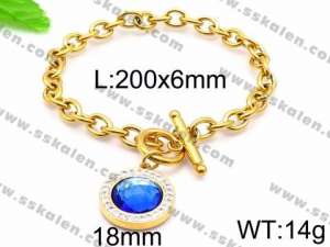 Stainless Steel Stone Bracelet - KB85218-Z