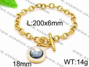 Stainless Steel Stone Bracelet - KB85219-Z