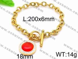 Stainless Steel Gold-plating Bracelet - KB85221-Z