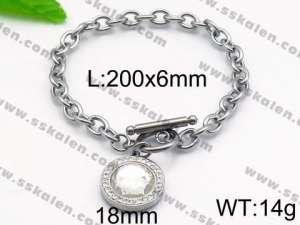 Stainless Steel Stone Bracelet - KB85230-Z