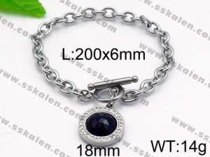 Stainless Steel Stone Bracelet - KB85231-Z