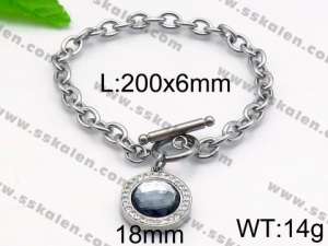 Stainless Steel Stone Bracelet - KB85232-Z
