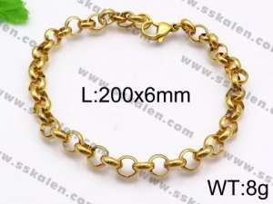Stainless Steel Gold-plating Bracelet - KB85274-Z