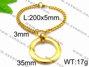 Stainless Steel Gold-plating Bracelet - KB85292-Z