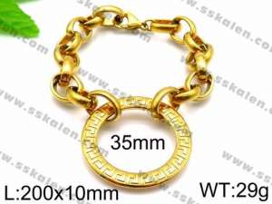 Stainless Steel Gold-plating Bracelet - KB85294-Z