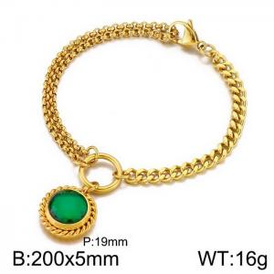 Stainless Steel Gold-plating Bracelet - KB85382-Z