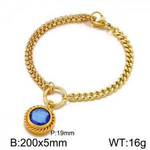 Stainless Steel Gold-plating Bracelet - KB85384-Z