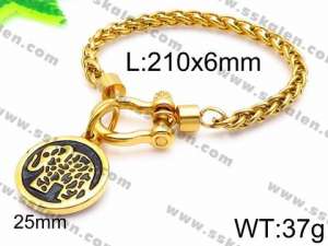 Stainless Steel Gold-plating Bracelet - KB85410-Z