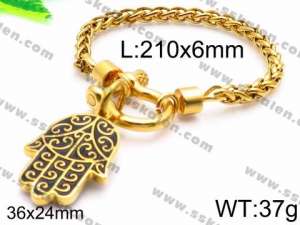 Stainless Steel Gold-plating Bracelet - KB85413-Z