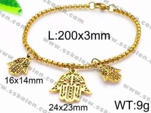 Stainless Steel Gold-plating Bracelet - KB85419-Z