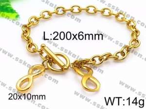 Stainless Steel Gold-plating Bracelet - KB85422-Z