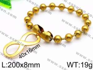 Stainless Steel Gold-plating Bracelet - KB85490-Z