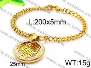 Stainless Steel Gold-plating Bracelet - KB85491-Z