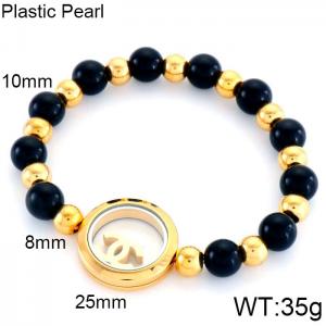 Stainless Steel Gold-plating Bracelet - KB85764-Z