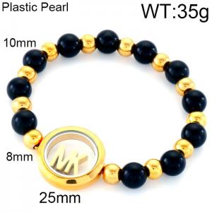 Stainless Steel Gold-plating Bracelet - KB85771-Z